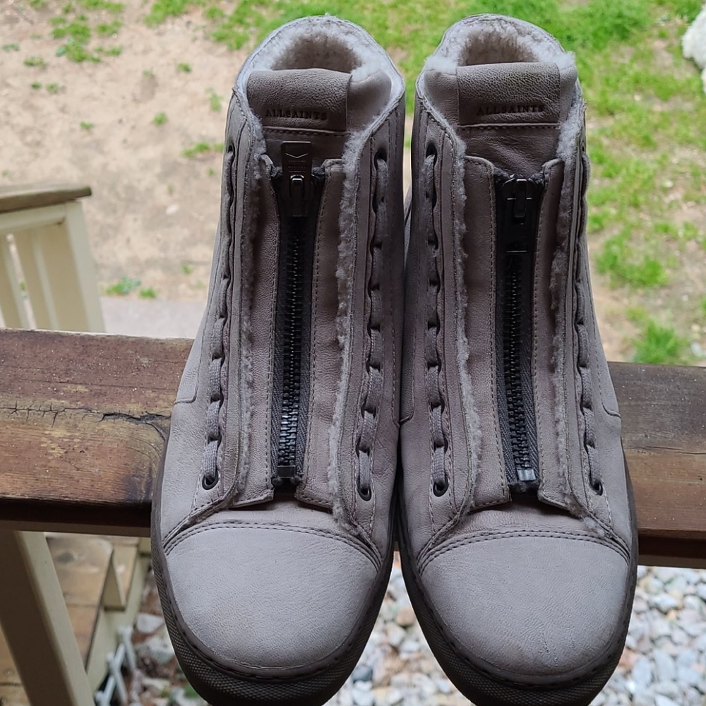 All Saints zip-up high top sneakers